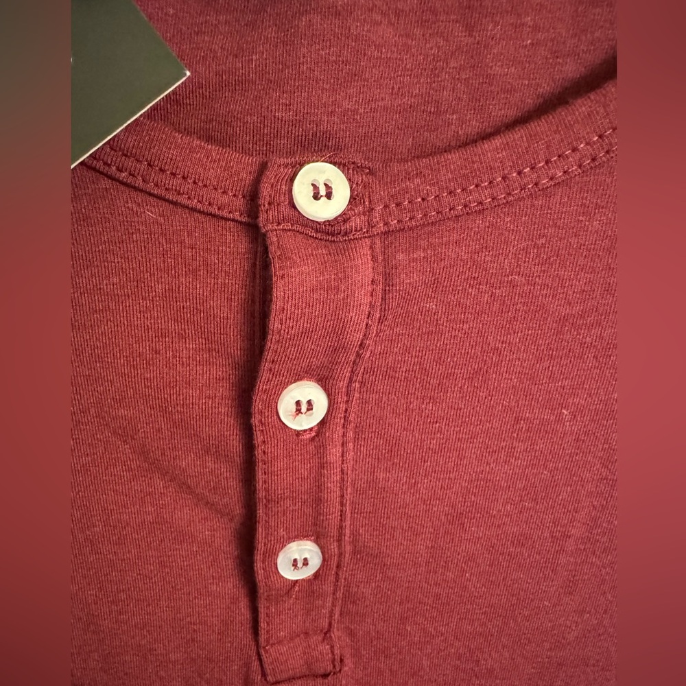 NWT men’s long sleeve polo size XL from Two Blind Brothers, color is burgundy - Picture 7 of 13